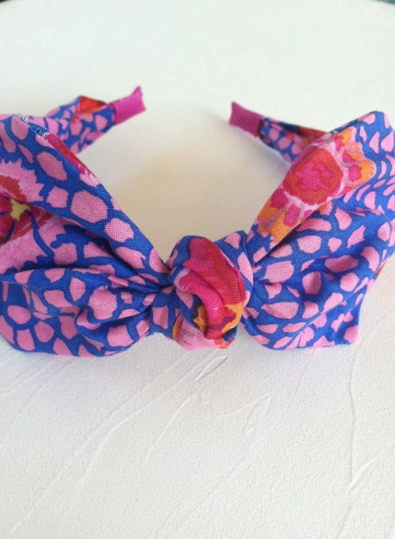 Island Pink & Blue Floral Headband