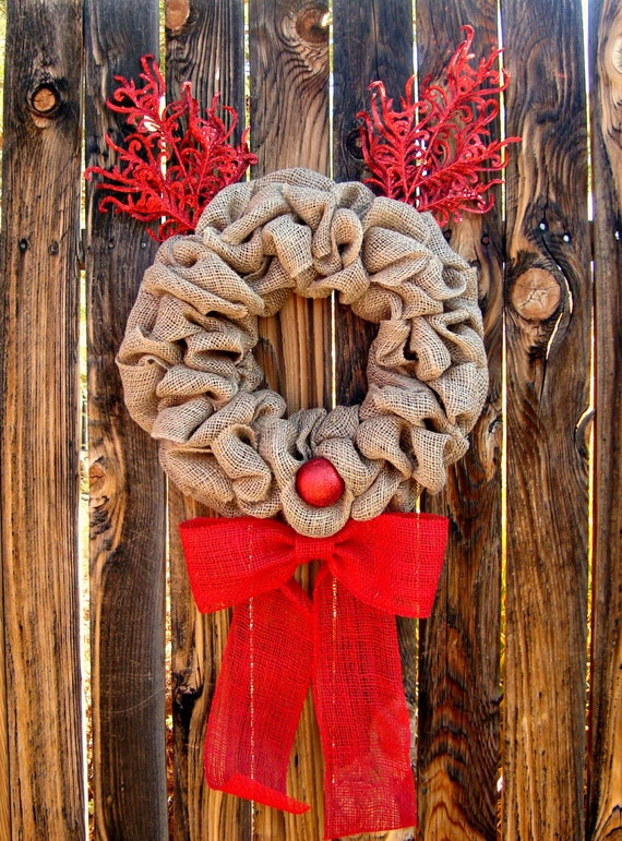 The ORIGINAL Reindeer Christmas Wreath Rudolph Wreath