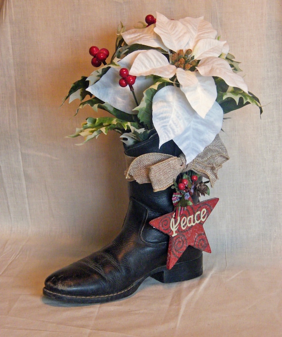 items similar to cowboy boot christmas decoration floral items similar to cowboy boot christmas decoration floral