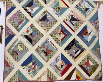 Colorful Vintage Quilt Strings Pattern