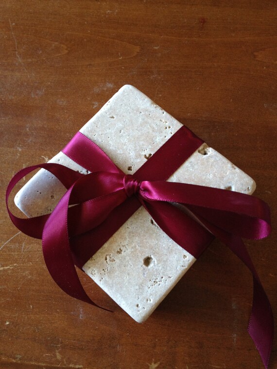 Plain Ceramic Tile Coasters Set of 4