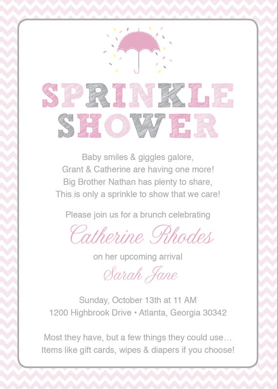 Sprinkle Invitation Wording 1