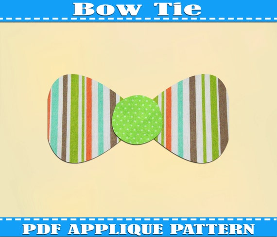 bow tie applique pattern template pdf by adornablepatterns