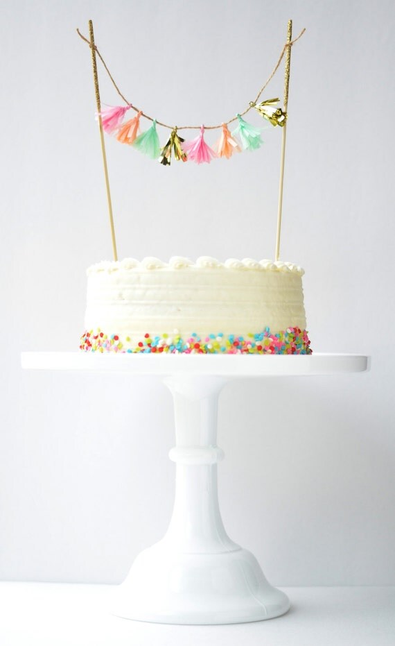 Customizable Tassel Topper // Cake Topper Pie Topper Cupcake