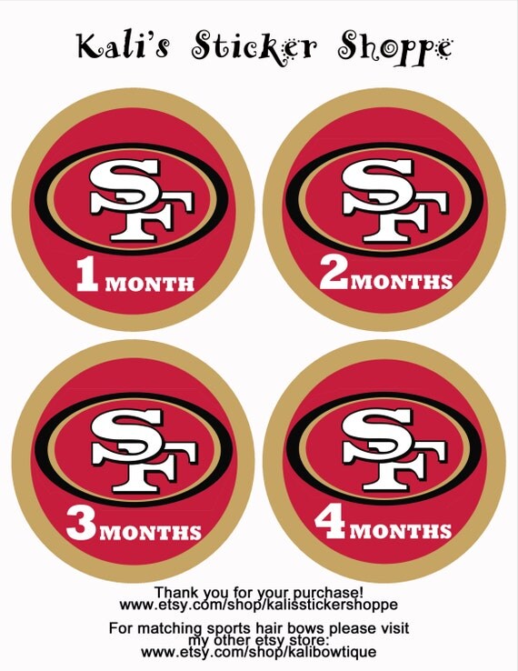 San Francisco 49ers Baby Monthly Bodysuit by KalisStickerShoppe