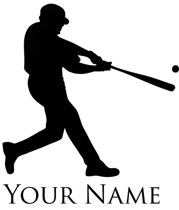 Baseball Player Decal Sticker custom name for by VectorCreations