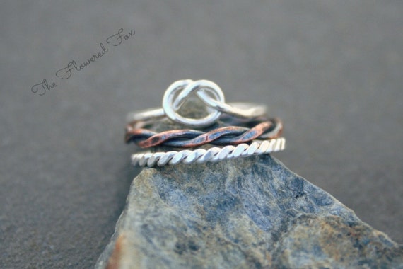 The Flowered Fox Stacking Ring Set