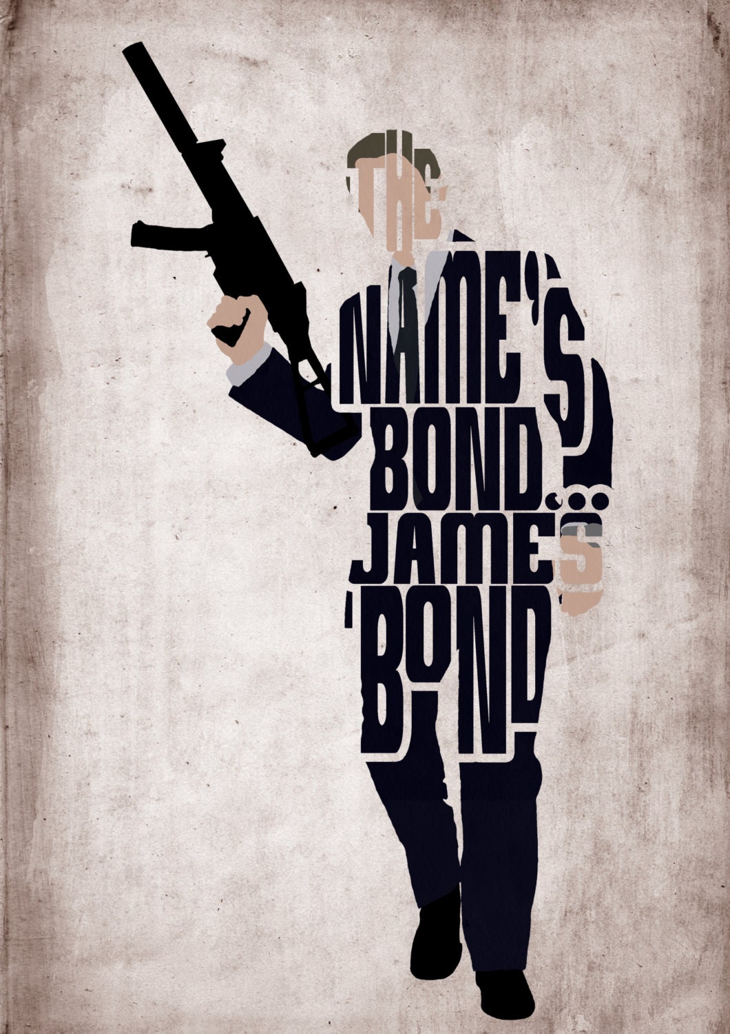 James Bond Daniel Craig Poster Minimalist Typography