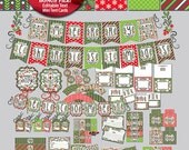 Instant Download Christmas Deluxe Printable Party Pack - Joy-Peace-Love Collection - 2 PDF files Included Il_170x135