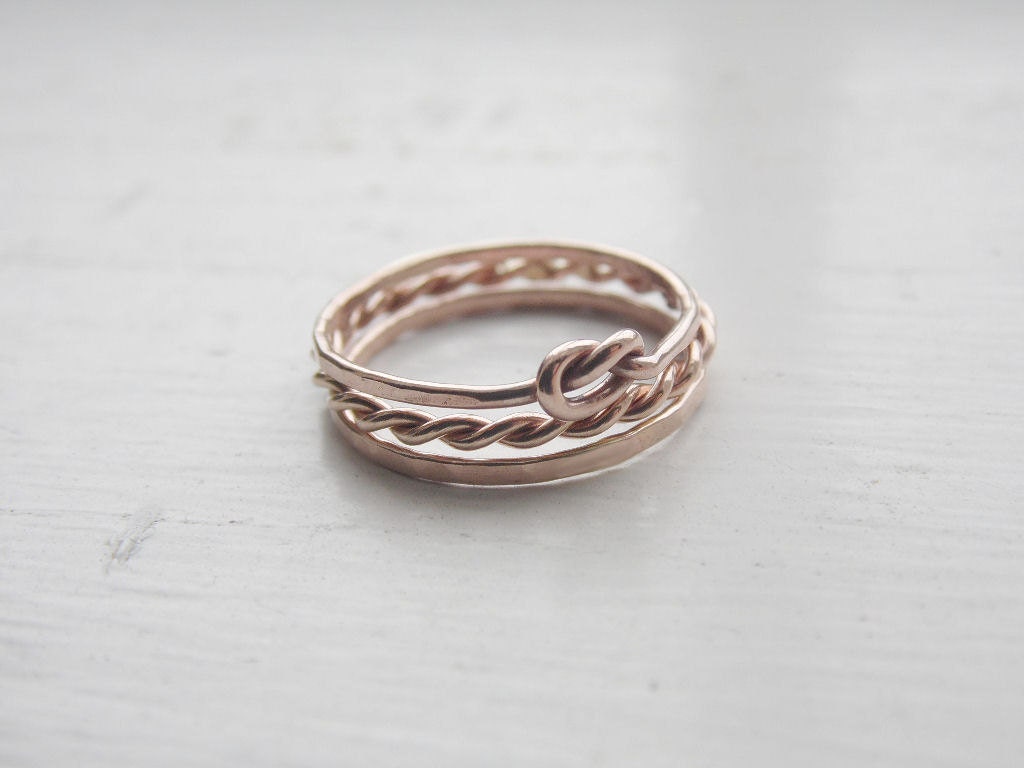 Stacking Rings 14k Rose Gold Fill by AutumnEquinox on Etsy