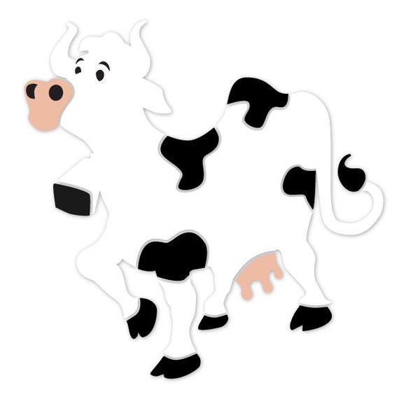 Cow Wall Stencil for Painting Kids or Baby Room by MyWallStencils