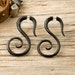 Falsas Dilataciones Pendientes para la Oreja Cuerno Negro Marron Estilo Cisne Tribal Bisutería Orgánica - FG010 H ALL