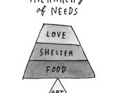 A Case (12-pack) of Postcards - Hierarchy of Needs