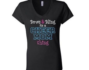 Bows and Bling Cheer Mom T-Shirt
