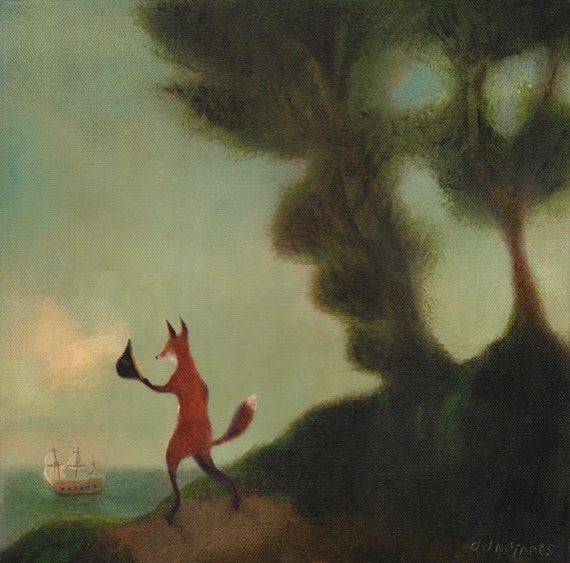 Original Oil Animal Painting The Matelot's Dream
