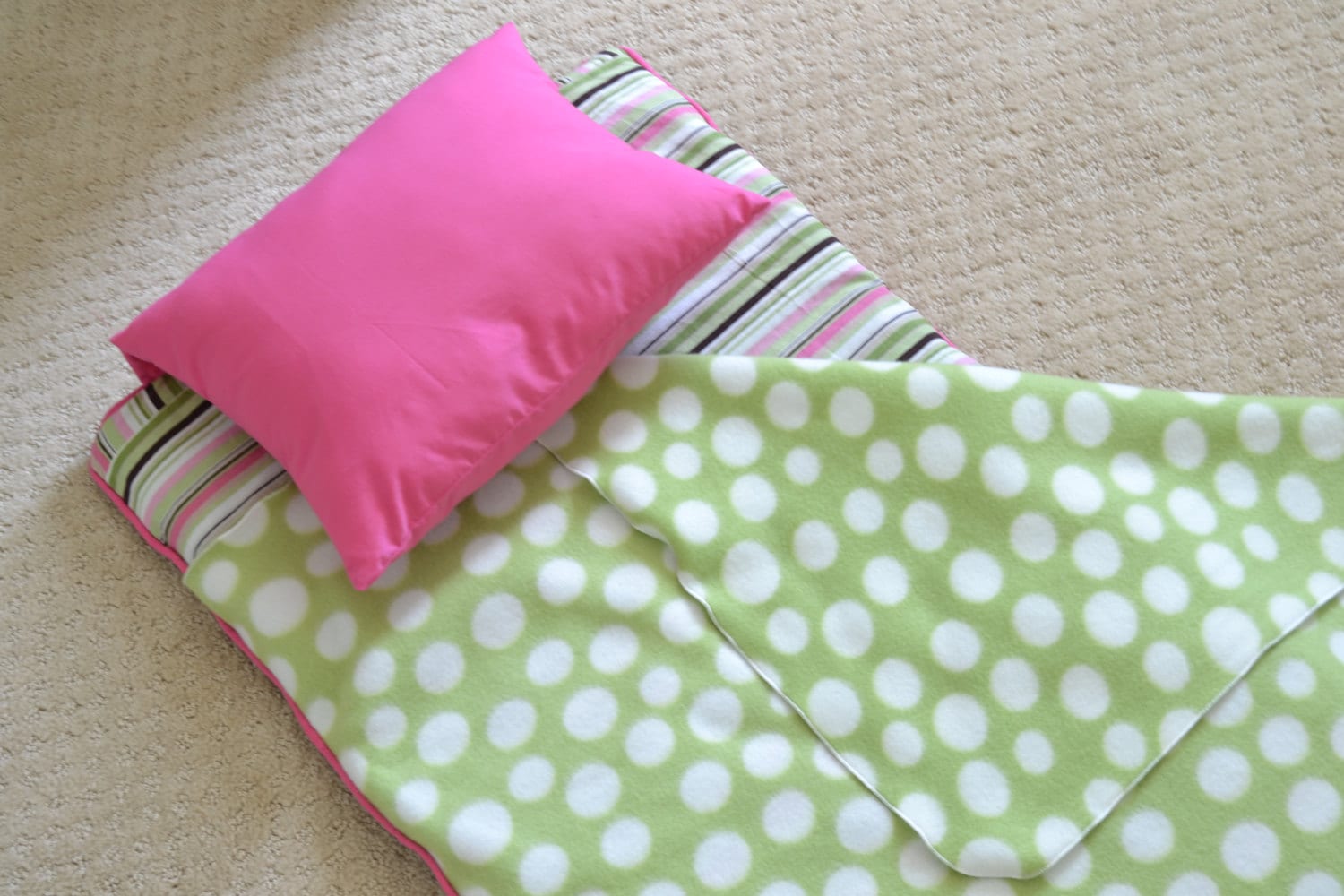 Nap Mat Cover With Pillow Blanket and Carrying Strap