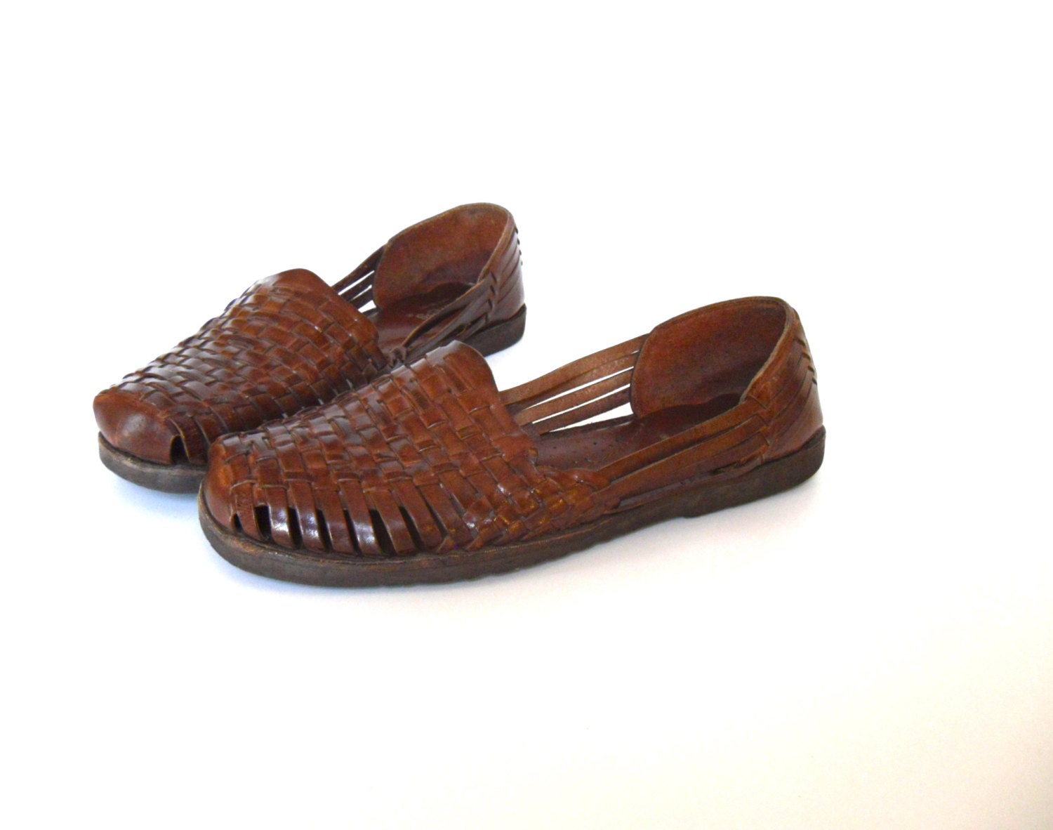 woven leather huaraches flats