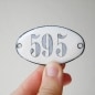 5 enamel plaques vintage porcelain sign small enamel numbers''''