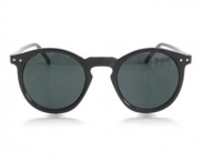 Black Mens Round Frame O'Malley Sunglasses / Great Gatsby