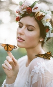Fanny Silk Flower Bridal Floral Crown Style 1888