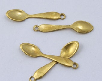 17mm Raw Brass Spoon (4 Pieces) #1638