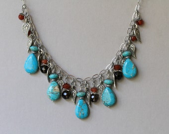 Boho Style Multi Strand Turquoise Colored Magnesite By Karenda