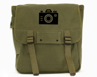 Backpack, Camera Bag, Canvas Backpack, Iconic Camera, Rucksack, Carry On Luggage, Hiking Pack, Men's Backpack, Military, Gift for Men