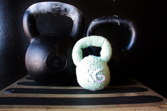 stuffed kettlebell toy