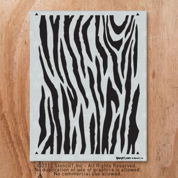 Zebra Repeat Pattern Stencil Reusable Craft & DIY Stencils