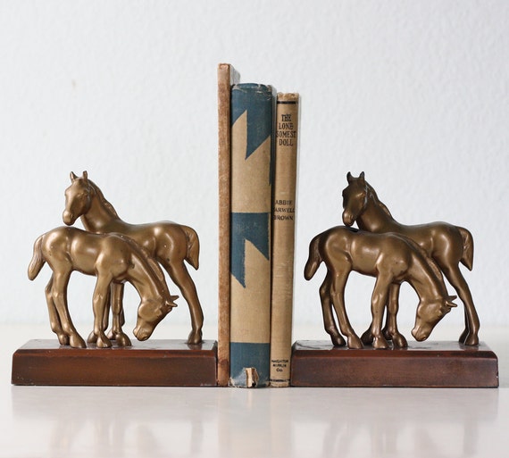 Vintage Horse Bookends