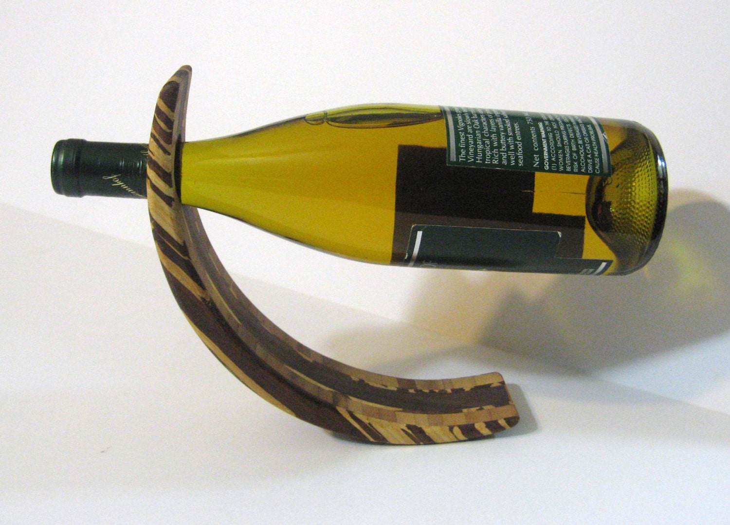 Amazing Balancing Wine Bottle Holder Made Of Two Woods by Boxnmor