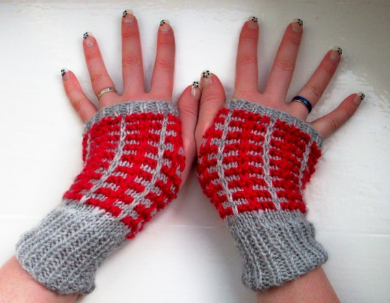 Hand warmers fingerless gloves wool free vegan by SpinningStreak