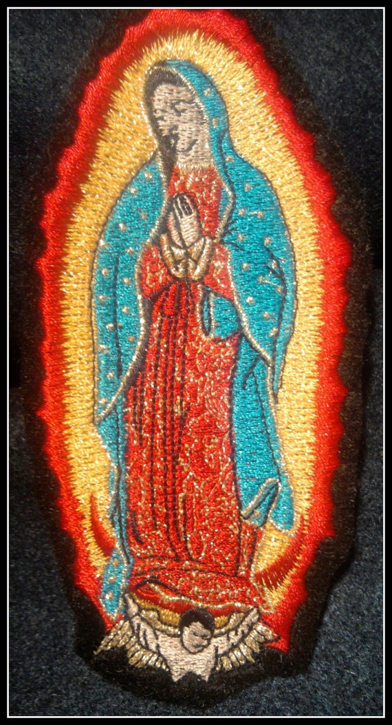 Virgen de Guadalupe iron on patch mexican folkart