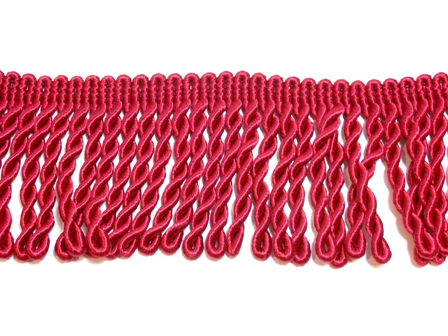 Red Fringe Ruby Red Bullion Fringe Sewing Trim 3 inches wide