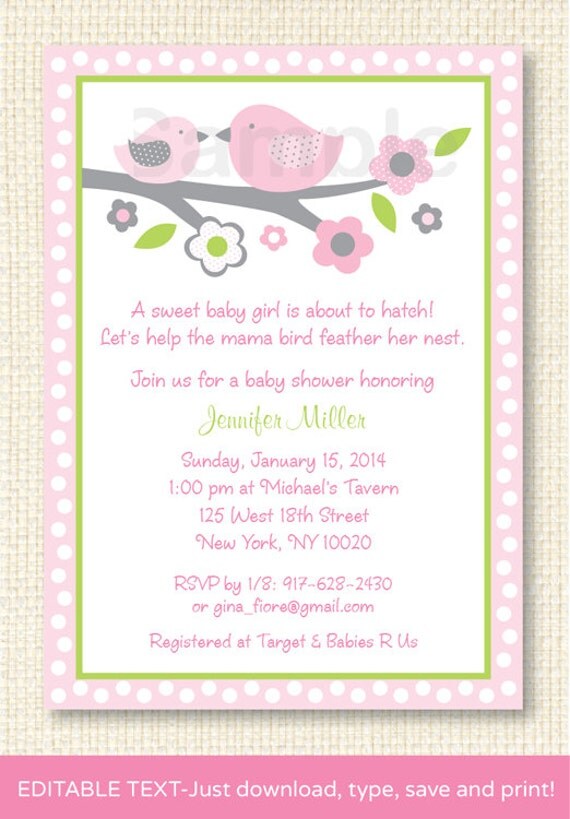 Baby Shower Invitation Sms 10