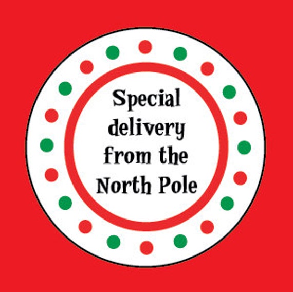 Items similar to PRINTABLE Christmas Stickers, Special Delivery From