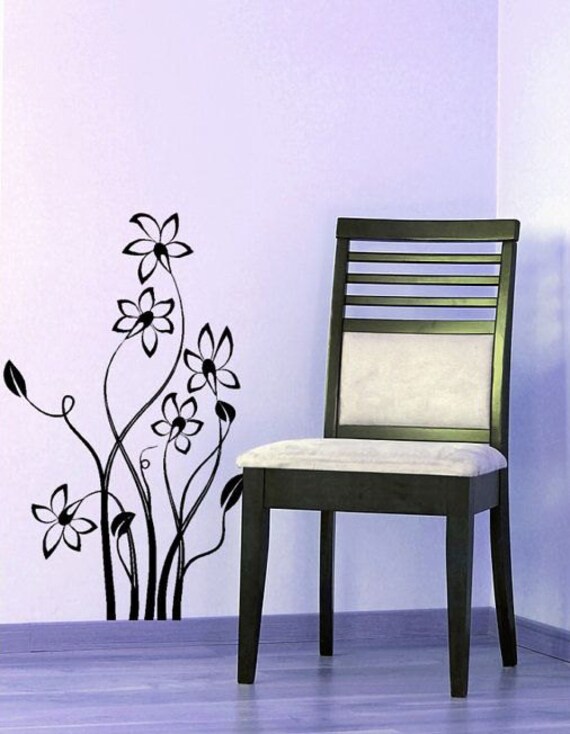 Flower Decals college dorm decor Floral wall accents Teen