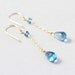 Blue Topaz Dangle Earrings, December Birthstone, London Blue Topaz