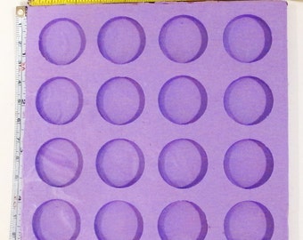 16 cavity 1 inch round Silicone Mold Tray Casting Mould mold - resin jewelry making