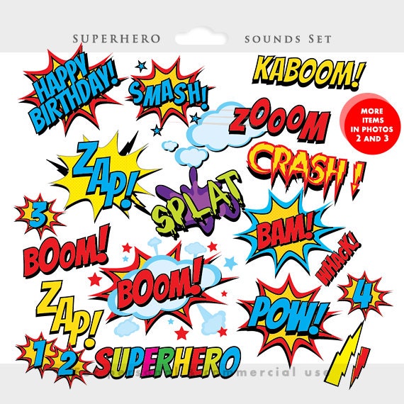 Superhero clipart comic book clip art super heroes