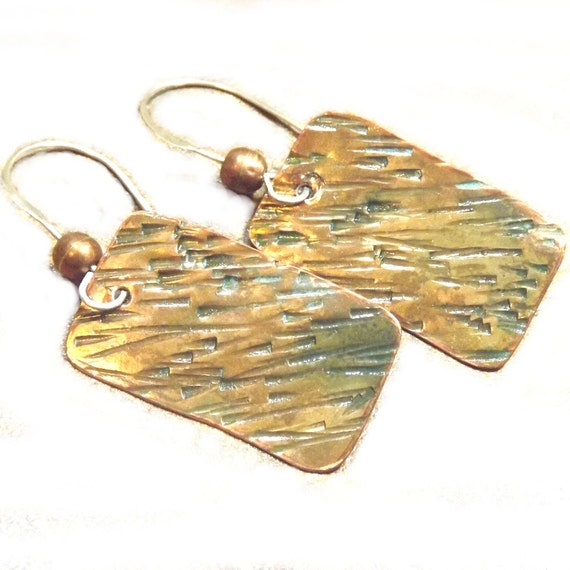 Hammered Artisan Copper and Sterling Silver by JewelrybyMignon