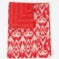 Ikat Bed Cover in Red Queen Size