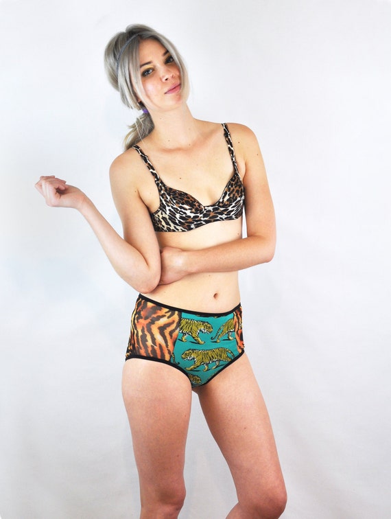 Tiger print high waist panties