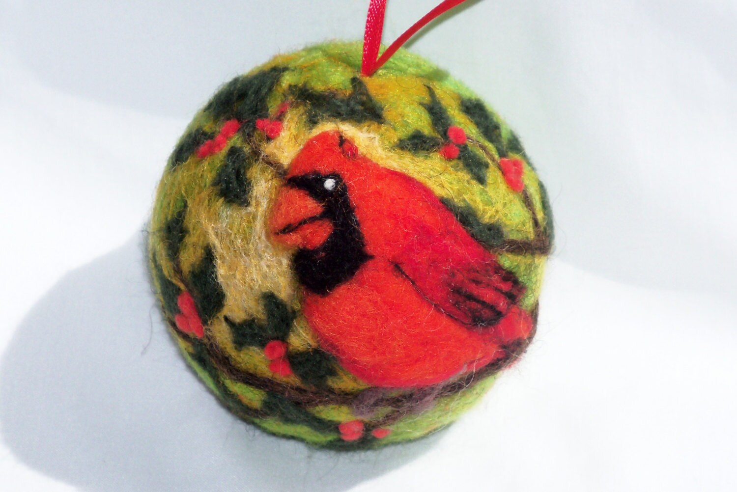 needle felted christmas ornament male cardinal in by needle felted christmas ornament male cardinal in by