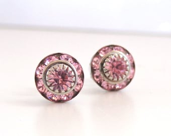 Popular items for Pink crystal earring on Etsy
