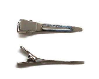 100 Single Prong Alligator Hair Clips 45mm (1 3/4 inch)