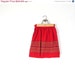 Vintage 1950s Skirt / Girl's Skirt / Hand Woven / Red Skirt / 23W
