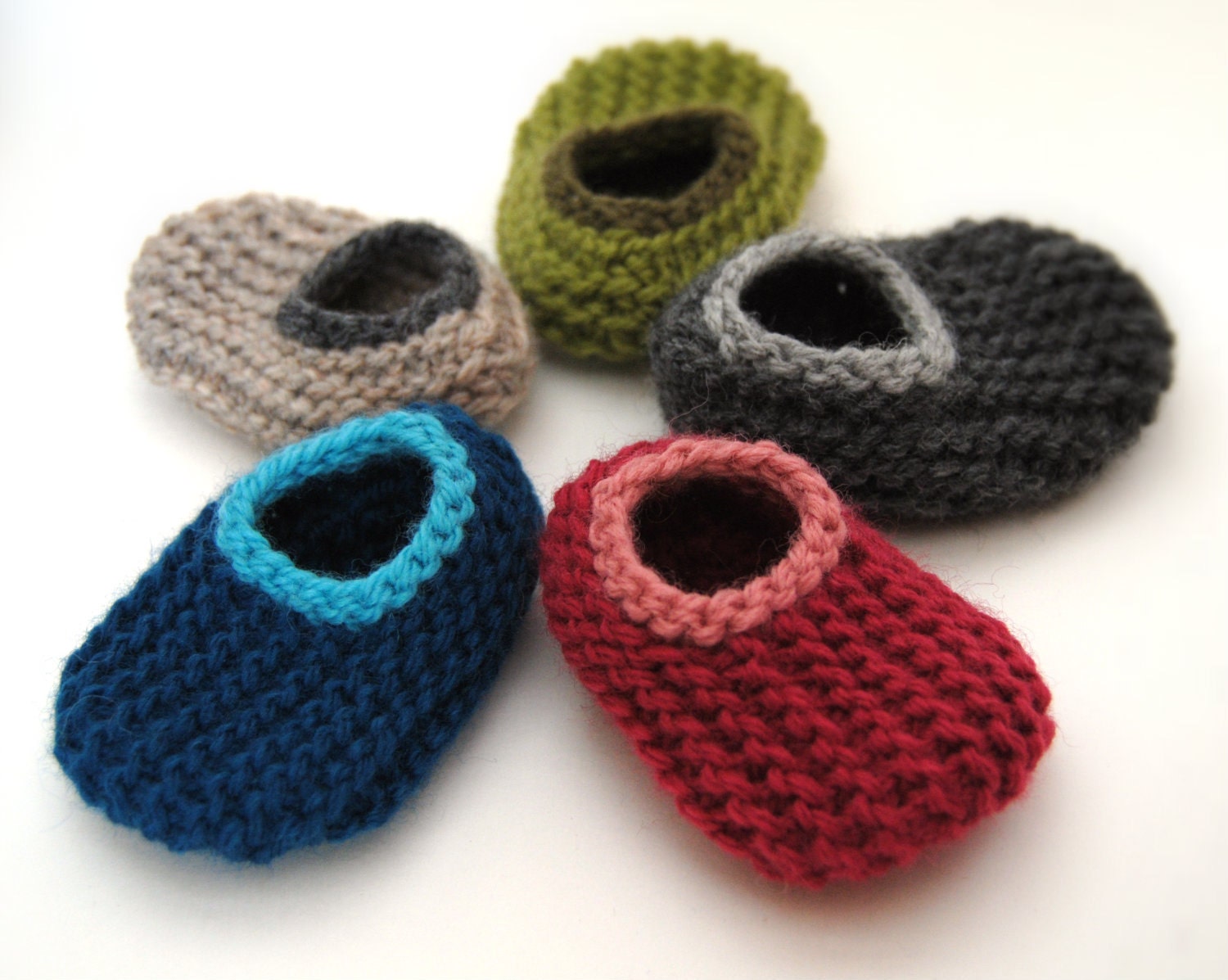 Instant Download PDF Knitting Pattern Wool Baby Slippers