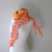 citrus melon sorbet. knitted cotton scarf orange lemon yellow peach apricot coral vegan friendly fall fashion winter accessories