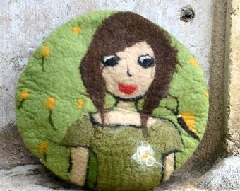 Unique handmade felt hats winter hat felt beret French beret